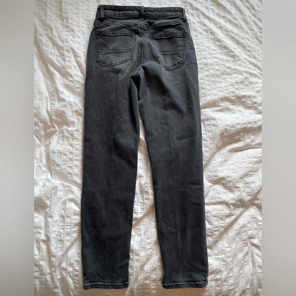 American Eagle Washed Black Stretch Mom Jeans - Picture 3 of 5